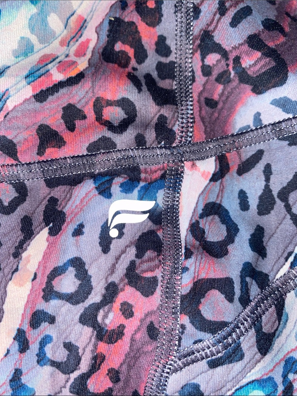 Fabletics 3X ultra high waisted pureluxe 7/8 purple animal, print leggings - Picture 5 of 5